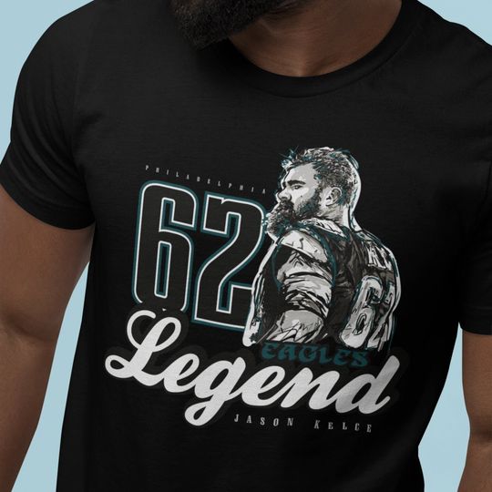 Discover Jason Kelce "Legend" Tribute Tee - Celebrating 13 Seasons of Eagles Greatness, #62 Retirement Unisex Shirt, Philadelphia Football Fan Gear