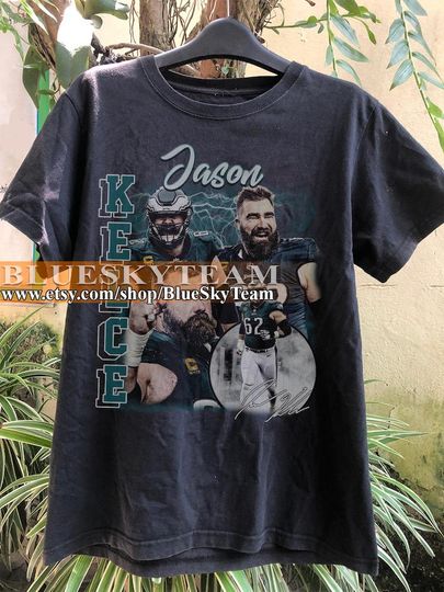 Discover Vintage Jason Kelce Shirt, Football shirt, Classic 90s Graphic Tee, Unisex, Vintage Bootleg, Oversized Tshirt, Best Gift