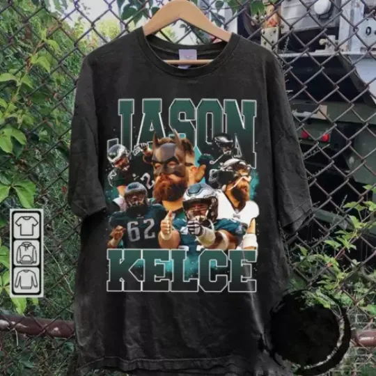 Discover jason kelce vintage 90s graphic style t-shirt, jason kelce shirt, vintage sport