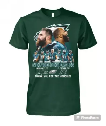 Philadelphia Eagles Jason Kelce 2011-2023 And Fletcher Cox 2012-2023 T-Shirt
