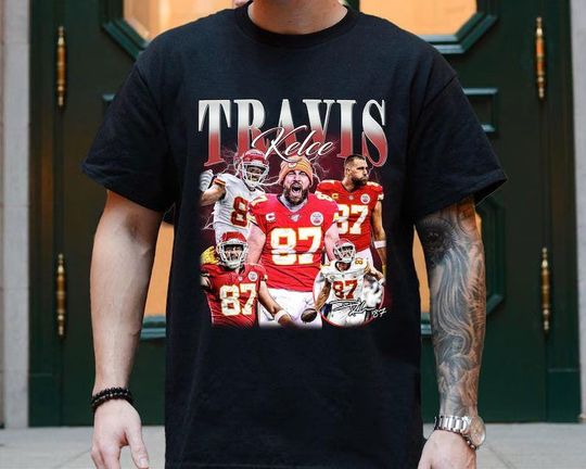 Vintage Travis Kelce T-Shirt, Travis Kelce Shirt, Pittsburgh Football Shirt, Vintage Oversized Sport Shirt