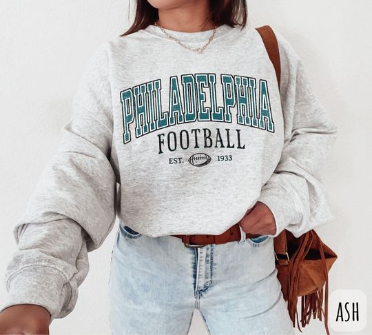 Discover Vintage Philadelphia Football Sweatshirt | Football Sunday Crewneck | Philly Football Shirt | Eagles Sweatshirt | Philly Fan Shirt