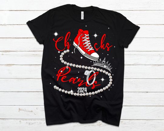 Chucks and pearls t-shirt 2024, inspirational shirt, friend gift, faith shirt, red chucks, unisex & women's shirts