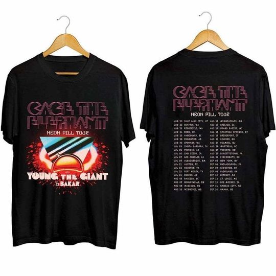 Cage the Elephant - Neon Pill Tour 2024 Shirt. Cage the Elephant Fan Shirt. Cage the Elephant 2024 Tour Shirt. Neon Pill 2024 Concert Shirt
