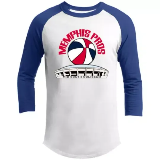 Memphis Pros Raglan Shirt Franchise ABA Basketball