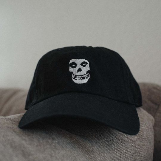 Crimson Ghost Fiend Skull Horror Embroidered Hat