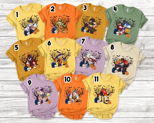 Sonic the Hedgehog Halloween Shirt/Sonic Group Matching Shirt/Sonic Halloween Shirt/Sonic Birthday Shirt/Sonic Group Halloween Tee