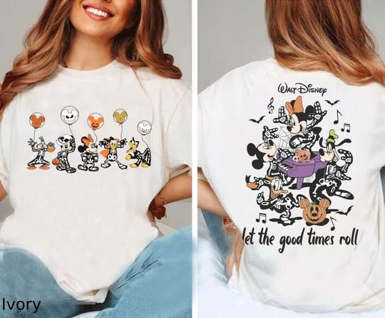 Disney Halloween Shirt, Mickey and Friends Shirt, Disney Skeleton Shirt, Trick or Treat Shirt