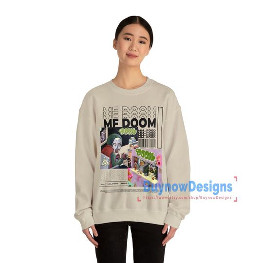 Discover Vintage mf Dooom Sweatshirt , mf Dooom merch , mf Dooom Graphic tee, mf Dooom shirt