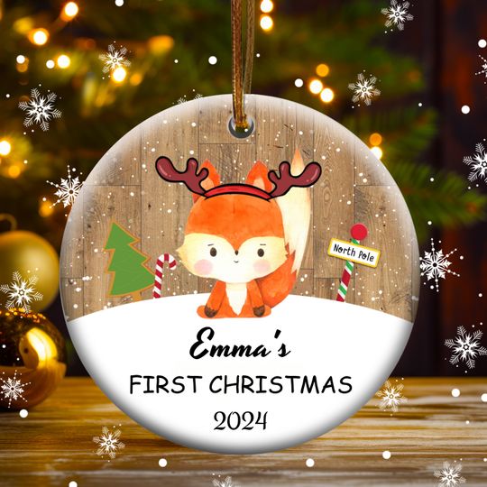 Discover Custom  First Christmas Ornament 2024, Family First Christmas Ornament ,Xmas Holiday Ornament, Cute Baby s First Christmas Ornament 2024