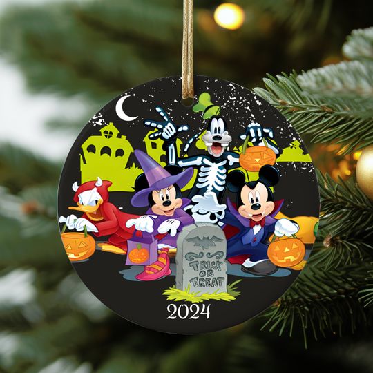 Halloween Disney Ornament, Mickey and Friends Ornament, Disney  Trip Ornament, Disney skeleton  Ornament, Disney Family,  Disney Ornament