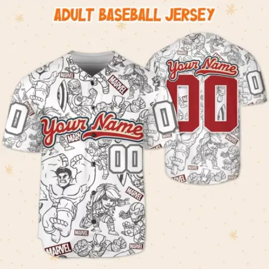 Discover Personalized Never Too Old For Superheroes Baseball Jersey Shirt Gift For Fans