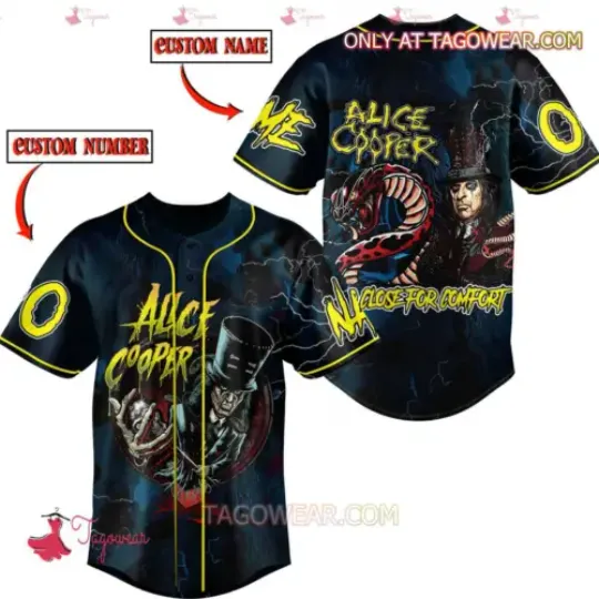 Personalized Alice Cooper Too Close For Comfort 3D Jersey Shirt
