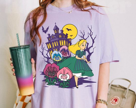Alice In Wonderland Haunted Mansion Shirt, Disney Halloween Girls Shirt