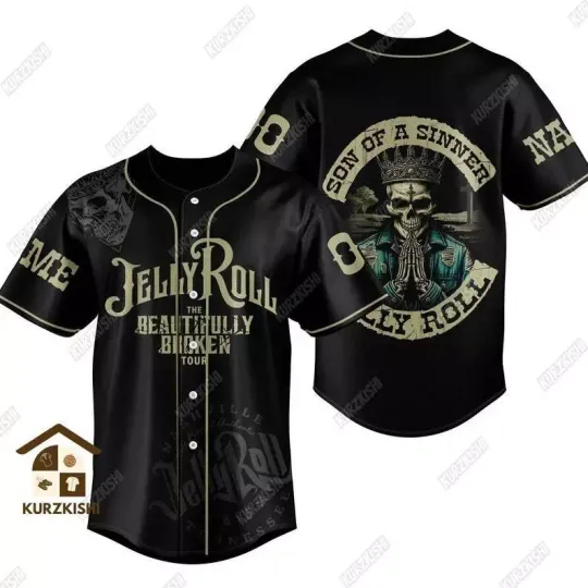 Discover Personalized Jelly Roll Jersey, Jelly Roll Baseball Shirt, Jelly Roll Tour 2024