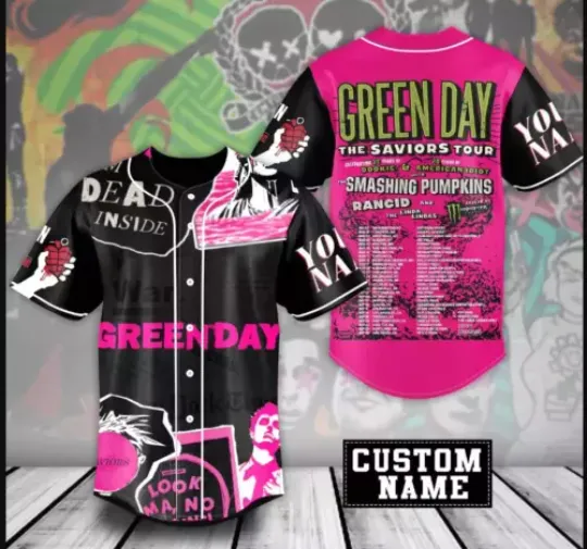 2024 Green Day Band Tour 2024 Baseball Jersey Shirt - Jersey all sizes,gift gift