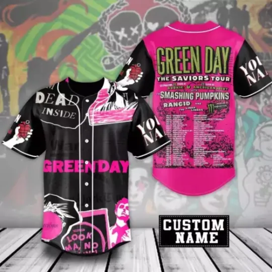 HOT    2024 Green Day Band Tour 2024 Baseball Jersey Shirt For Men Women