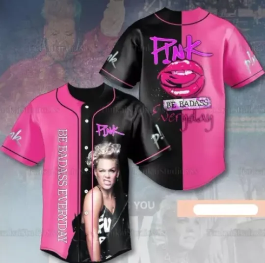 Pink Summer Carnival 2024 Baseball Jersey, Pink Tour Jersey, Pink Be Badass