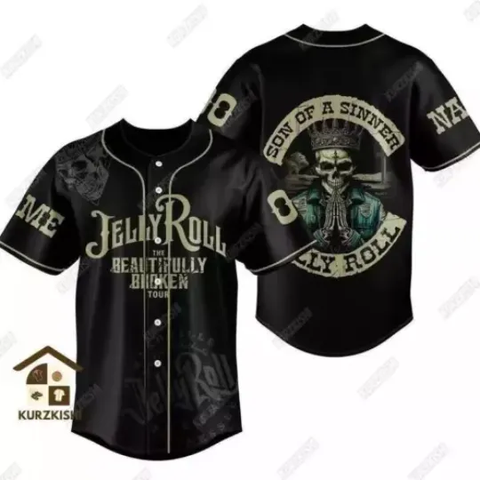Discover Personalized Jelly Roll Jersey  Jelly Roll Baseball Shirt  Jelly Roll Tour 2024