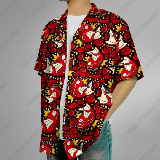 Magikarp Hawaiian Shirt Magikarp Button Up Shirt Gift