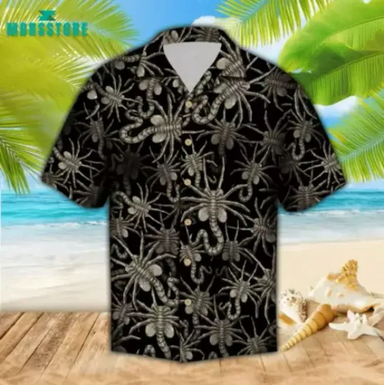 Discover Alien Face Hugger Unisex 3D HAWAII SHIRT Mother Day Gift All Over Print Us