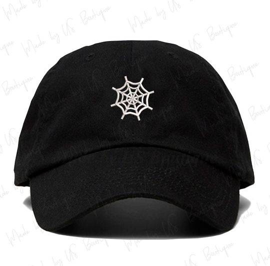 Discover Spider Web Hat Embroidered Dad Cap | Spooky Gifts | Boo | Halloween Baseball Hats