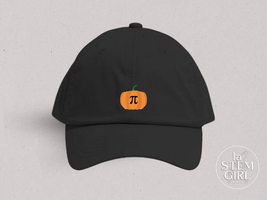 Pumpkin Pi | Cute Spooky SZN Embroidered Hat for Halloween | Math Pun
