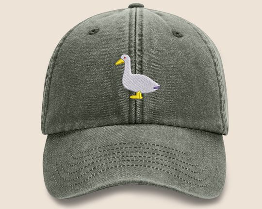 Discover Vintage Hat, Embroider Goose Bird Design Baseball Cap