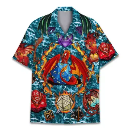 Discover Dungeon Dragon Hawaiian Shirts For Men Women, Hawaiian Shirt Mens Button Down