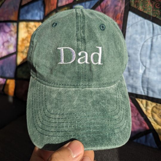 Discover Custom Embroidered Vintage Dad Cap - Personalized Unisex Distressed Baseball