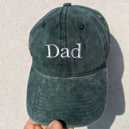 Discover Custom Embroidered Vintage Dad Cap - Personalized Unisex Distressed Baseball Hat