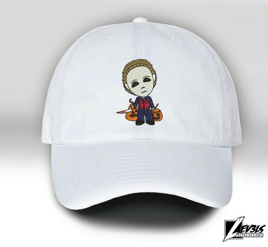 Discover Little killer Mike Embroidered Halloween Baseball Cap Adjustable Buckle horror  Dad Hat