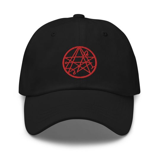 Discover Necronomicon Symbol The Book of Dead Embroidered Baseball Cap Dad hat H. P. Lovecraft