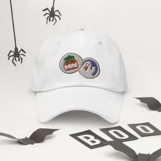 Discover Embroidered Halloween Cookie Hat, Embroidered Halloween Hat
