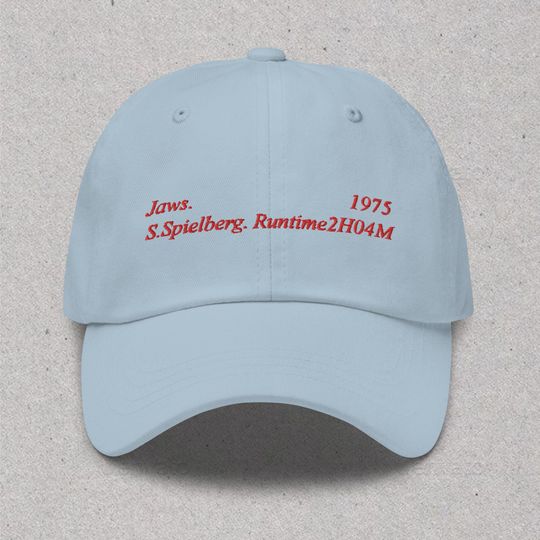 Discover Jaws Movie Dad hat | Minimalistic | Modern Design | Steven Spielberg Cap