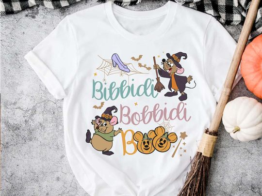 Bibbidi Bobbidi Boo Jaq Gus Shirt, Disney Mice Halloween T-Shirt, Halloween Cinde Mice Shirt