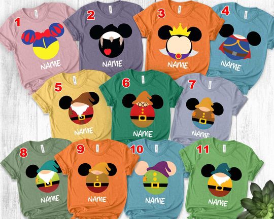 Seven Dwarfs Shirt, 7 Dwarfs Shirt, Disney Group, Snow White, Disney Family Shirt