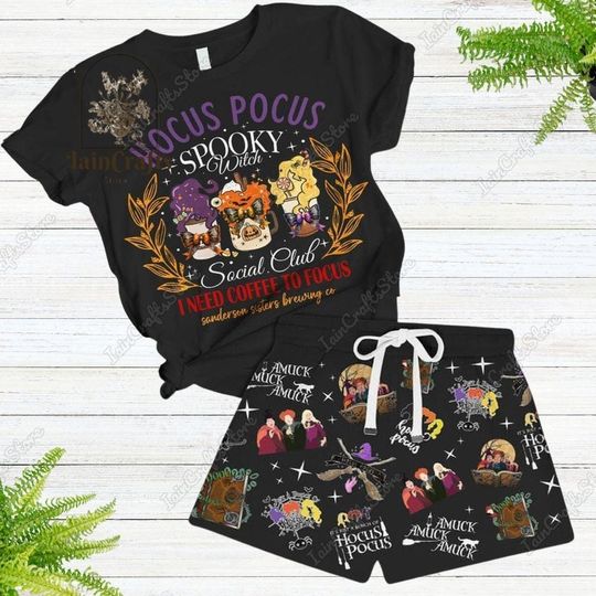 Halloween Hocus Pocus T-Shirt/Shorts, Disney Witch Shirt, Sanderson Sisters Pajamas