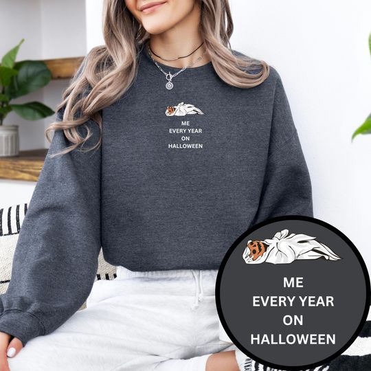 Discover Halloween Embroidered Sweatshirt, Halloween Sweatshirt, Embroidered Halloween Sweatshirt