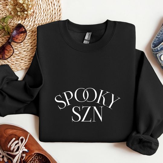 Discover Spooky Season Embroidered Sweatshirt, Halloween Sweatshirt