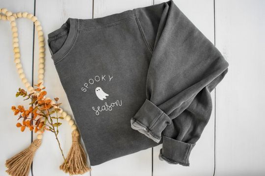 Discover Spooky Season Sweatshirt | Pepper Comfort Colors Crew-neck | Halloween Sweatshirt