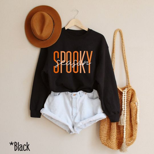 Discover Spooky Season Sweatshirt,Fall Sweatshirt, Halloween Shirt,Fall Shirt,Halloween