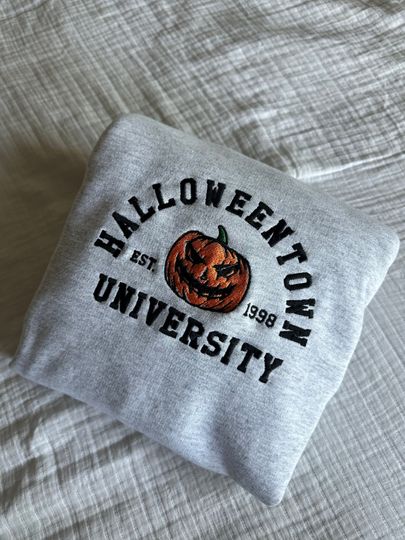 Halloweentown University Embroidered Sweatshirt | Fall Sweater | Halloweentown Crewneck