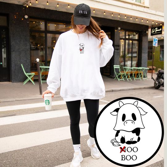 Discover Halloween Embroidered Sweatshirt, Halloween Sweatshirt, Embroidered Halloween Sweatshirt