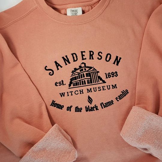 Discover Sanderson Witch Museum Embroidered Unisex Sweatshirt, Comfort Color Hocus Pocus