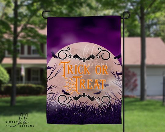Discover Sublimation Trick or Treat Halloween Garden Flag, Halloween