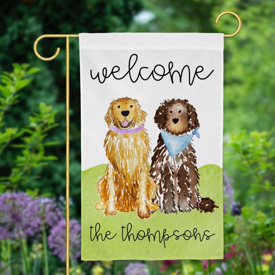 Discover Welcome Mix and Match Pet Garden Flag |  Pet Yard Flag, Goldendoodle