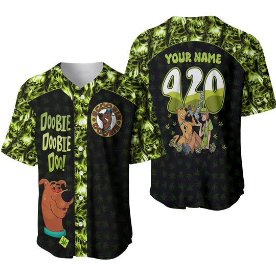 Personalized Doobie Doobie Doo 420 Weed Scooby Doo Baseball Jersey Shirt