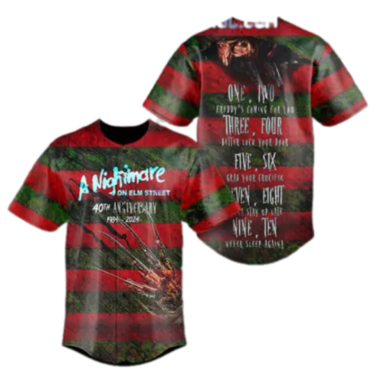 Freddy Krueger The Nightmare On Elm’s Street Halloween Baseball Shirt