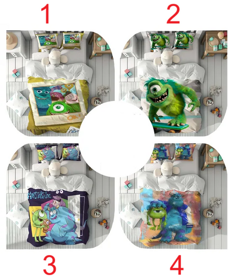 Mike Wazowski Duvet Cover Set Children Room Quilt cover Bedding Set Pillowcase Home Decor Comfortable Gift for Friends.